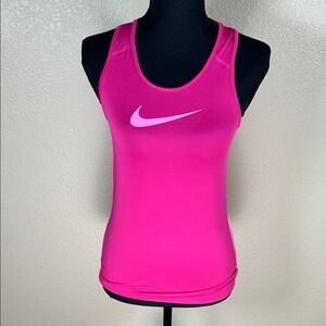 Nike Pro Pink Colorblock Tank Top Medium Athletic Workout Top
